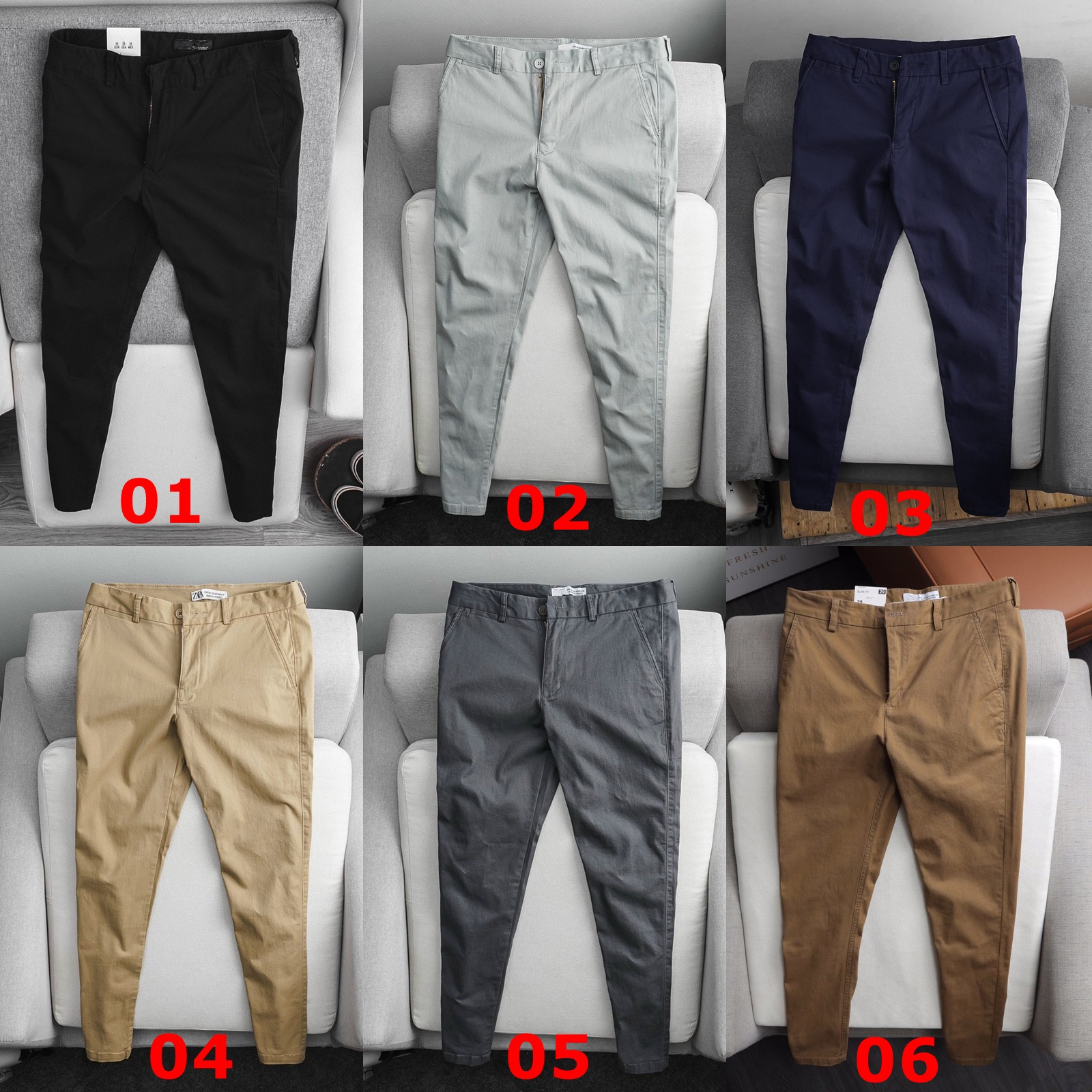 [Hoàn Tiền 15%] Quần Kaki Zara Ống Suông Co Giãn Trơn Basic Vải Dày Dặn Co Giãn