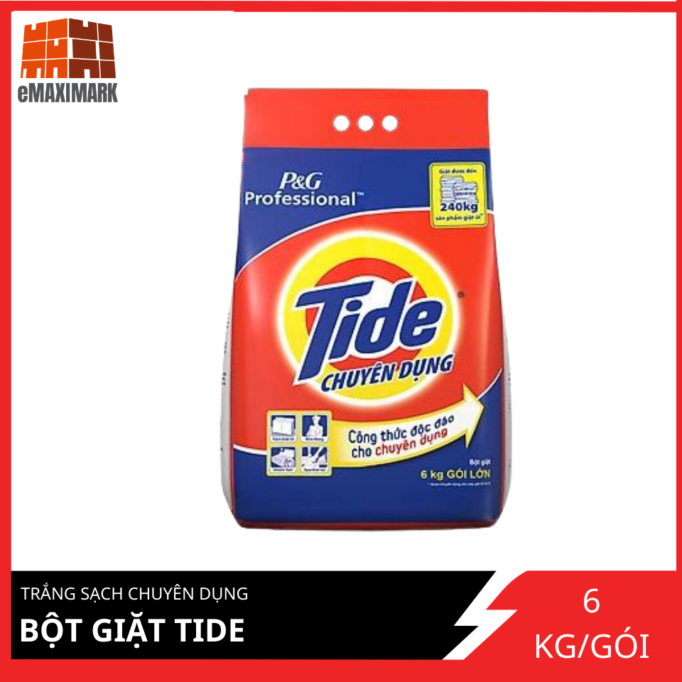 Bột giặt tide trắng sạch chuyên dụng túi 6kg
