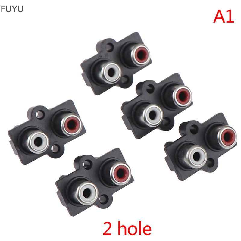 Fuyu 5 cái giắc cắm âm thanh stereo 2/4 lỗ rca cái đầu nối ổ cắm đầu vào âm thanh av