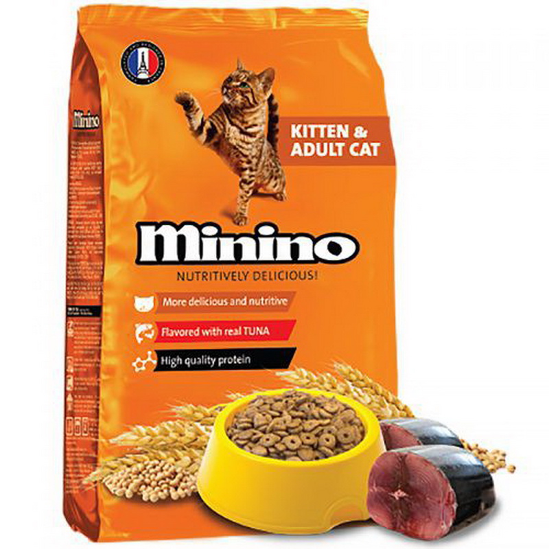 Thức ăn hạt khô cho mèo Minino 480g