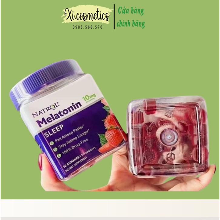 [ Date 2025 ] Kẹo Dẻo Ngủ Ngon Melatonin Natrol Gummies 10mg
