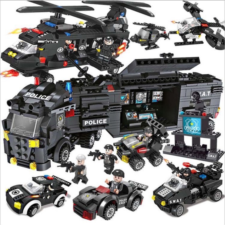 Đồ chơi lego robot bộ lắp ghép mô hình ô tô đặc nhiệm lego máy bay 500 chi tiết kích thước lớn