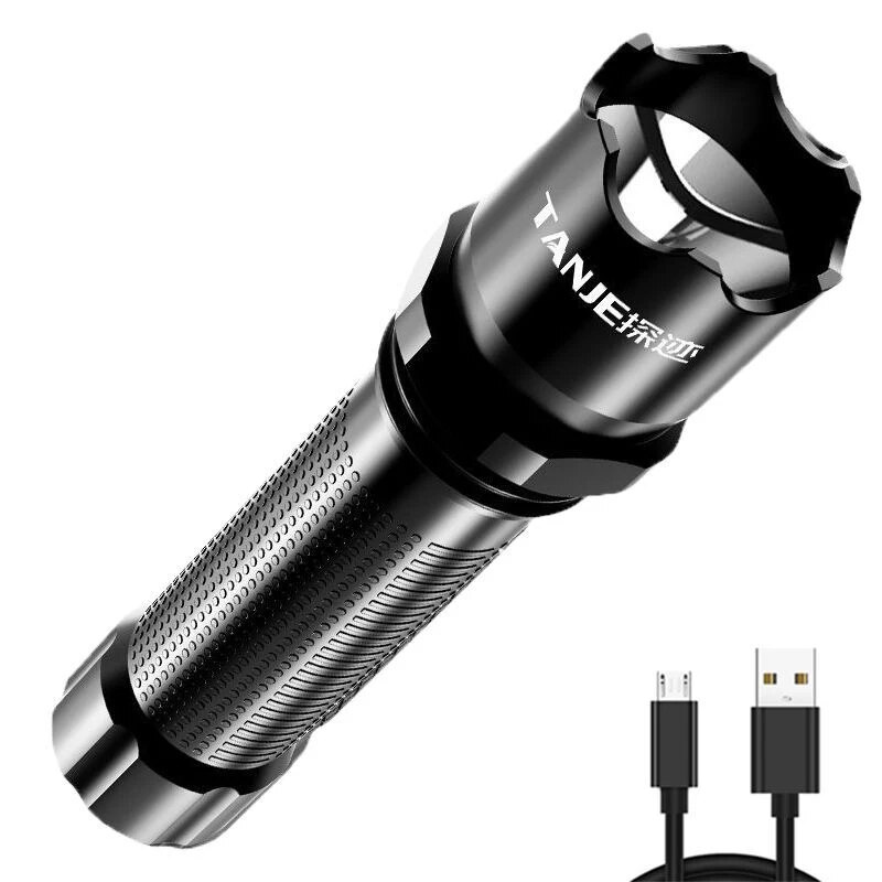 Lwrpv109tcp3 Mini LED Flashlight USB Charging Light High Power Tactical Mode Flashlight Waterproof Outdoor Camping Emergency Flashlight