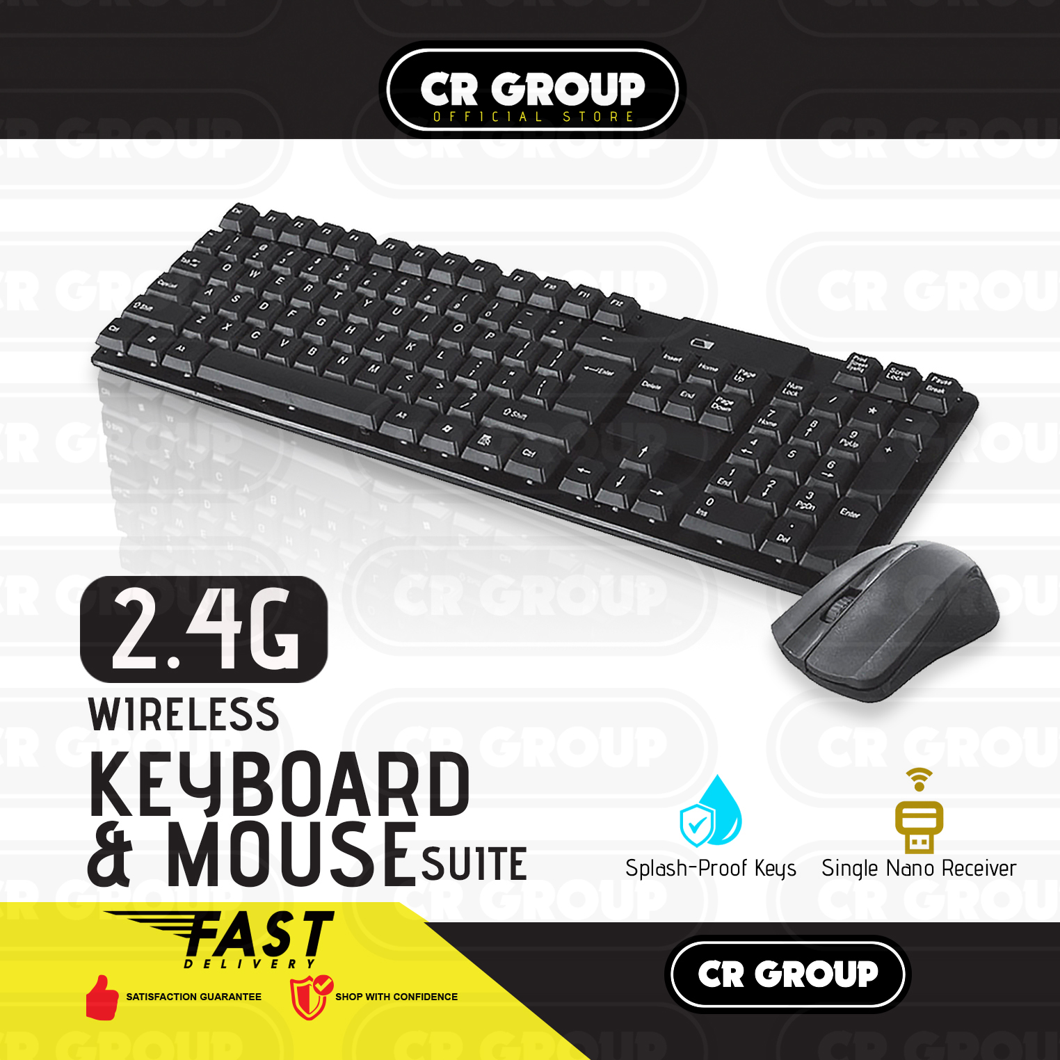 Local Sg Brand Cr Group Cr 808 2 4g Wireless Lightweight Keyboard With Numeric Keypad Combo 1 Usb Dongle Only Lazada Singapore