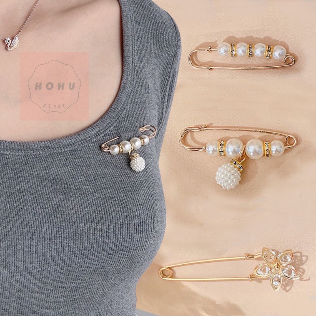 Set ghim cài áo thanh lịch phong cách