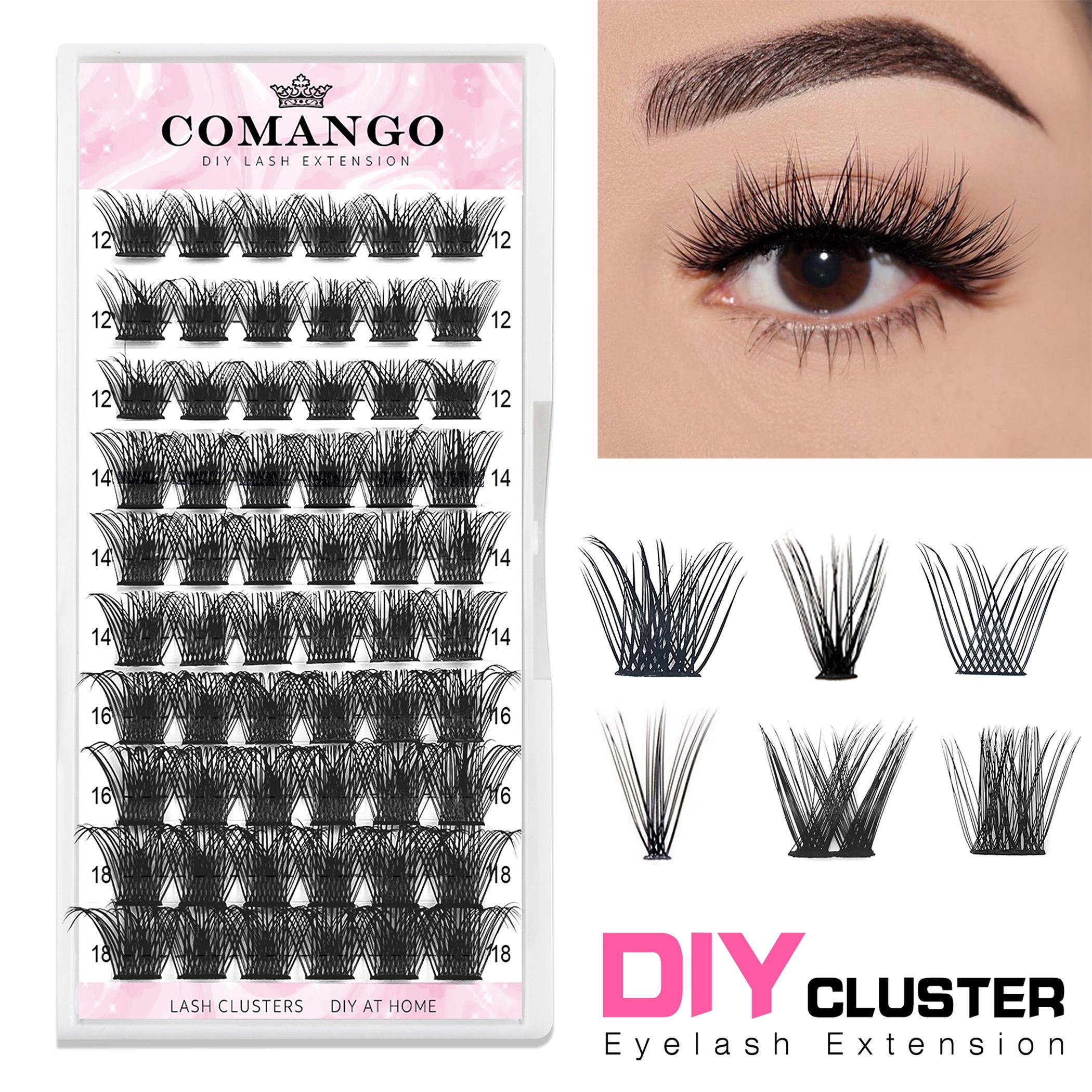 CoMango%20Lash%20Clusters%20D%20Curl%208/10/12/14/16/18MM%20DIY%20Eyelash%20Extensions%20Individual%20Lashes%20Cluster%20DIY%20at%20Home%20-%20Image%2010