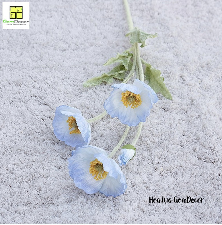Hoa poppy giả hoa lụa đẹp cao cấp