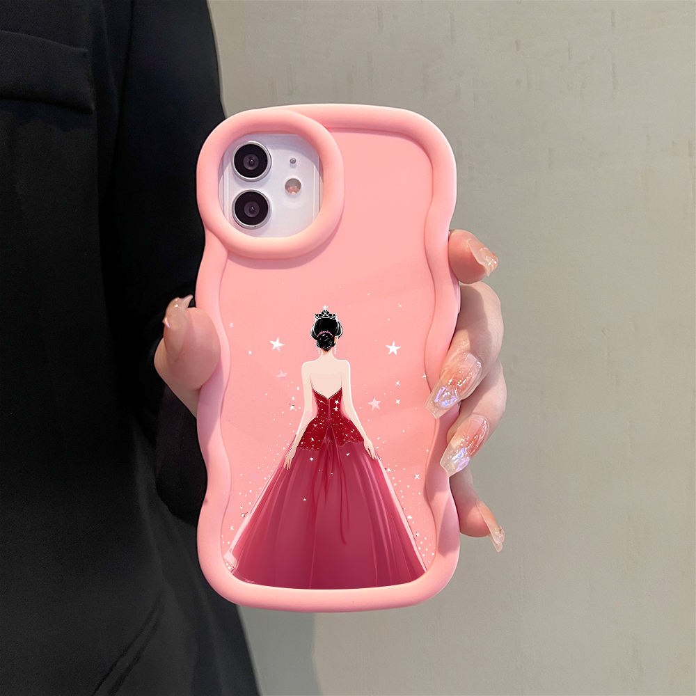 Jizetin for Redmi Note 14 4G 5G Note 14 Pro+ Xiaomi Poco X7 5G Back Cover Crown Girl Macaron Bright Color Wavy Shape Soft Mobile Phone Cases. 