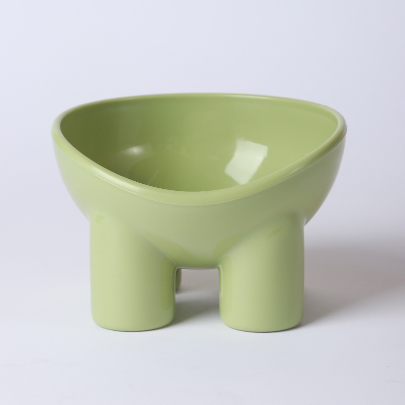 CNMF Cute Neck Guard Pet Bowl Macaron Color Anti-fall Cat Food Bowl