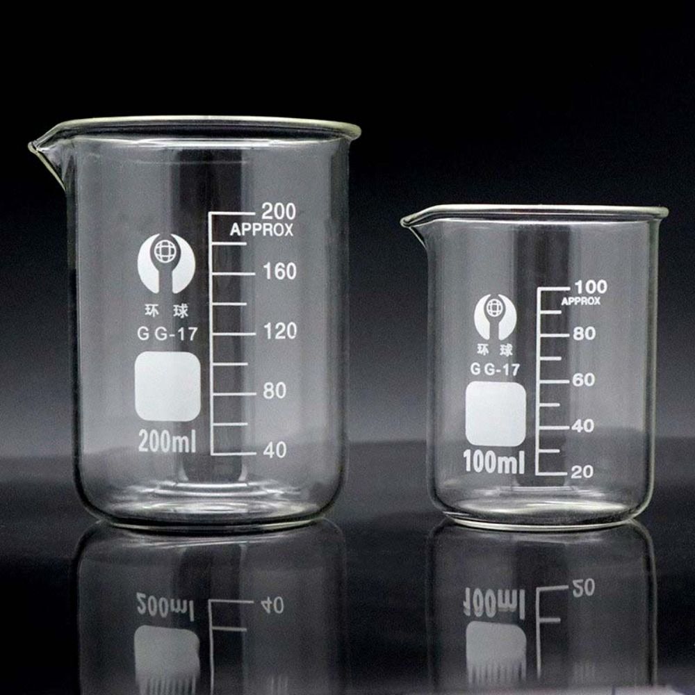 CLASOE 10ml 25ml 50ml 100ml 150ml Lipstick Heating Beaker Thicken Transparent Measuring Beaker Multifunctional Handmade Lip Balm Glass Low Form Beakers Chemistry Lab