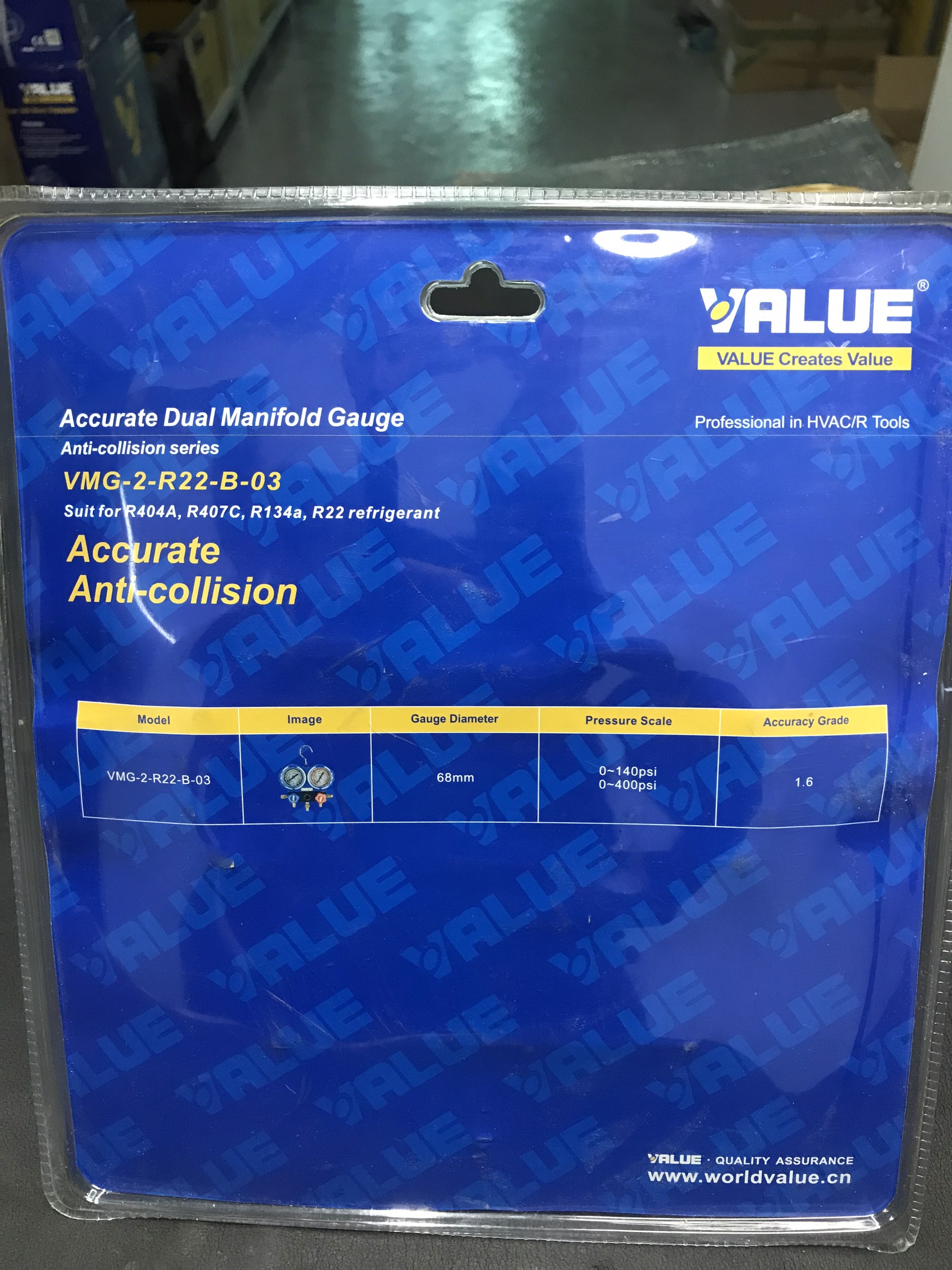 Đồng Hồ Gas Đôi VALUE Model VMG-2-R22-B-03 (Không Dây)