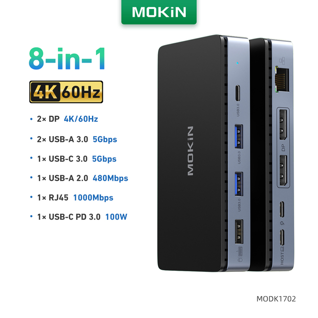 MOKiN%20USB%20C%20Hub%20Usb%20Type%20C%20Laptop%20Docking%20Station%20Multi-port%20Adapter%20HDMI%20RJ45%20PD3.0%20USB-A%202.0%203.0%20SD/TF%20DP%20for%20Macbook%20Windows%20-%20Image%208