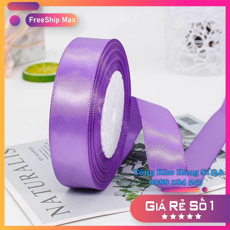 (Sỉ cuộn 22 mét) Ruy băng lụa satin bản rộng 2cm