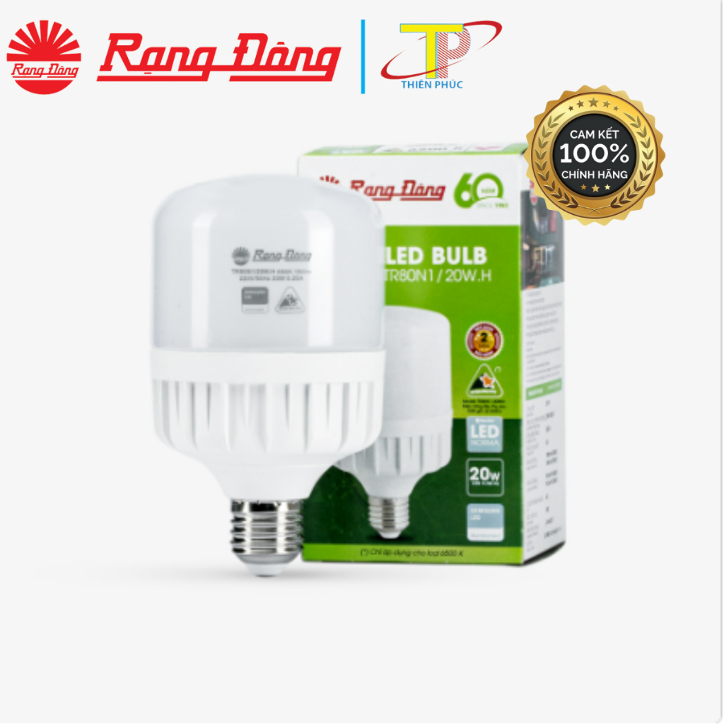 Bóng đèn LED BULB Trụ RẠNG ĐÔNG 50W/30W/20W