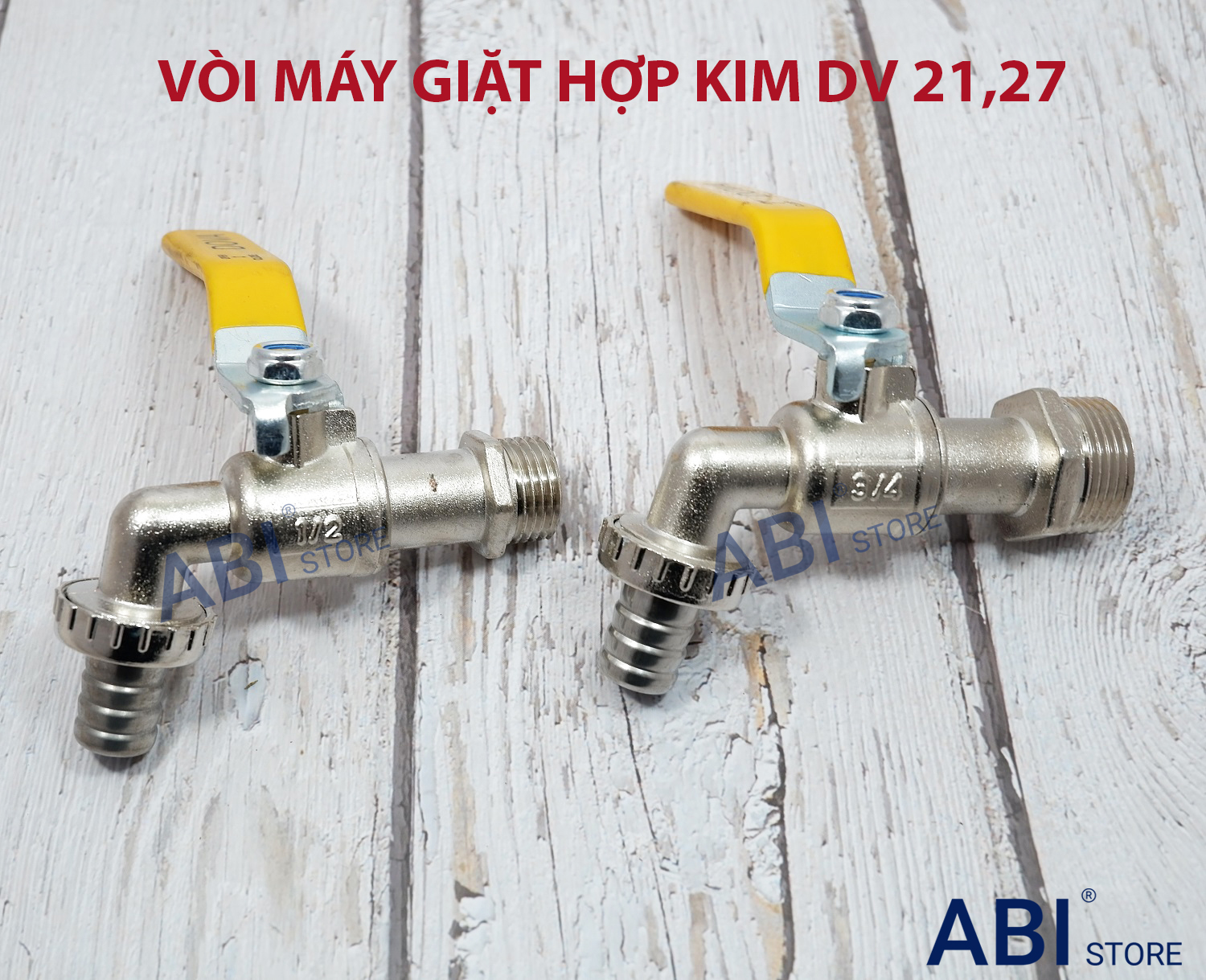 Vòi xả tay gạt phi 21, phi 27, vòi nước nhà tắm, vòi hồ máy giặt, vòi vườn giá rẻ dv