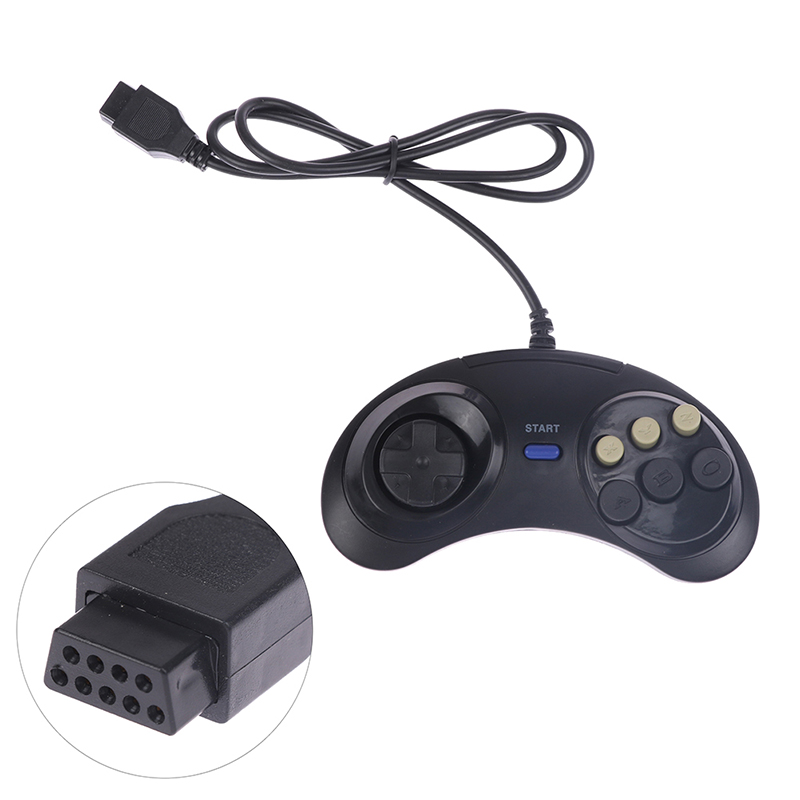 ZTHOME Classic Wired 6 Buttons Joypad Handle Game Controller For SEGA MD2 Mega Drive