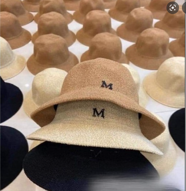 Nón mũ cói chữ M đi biển