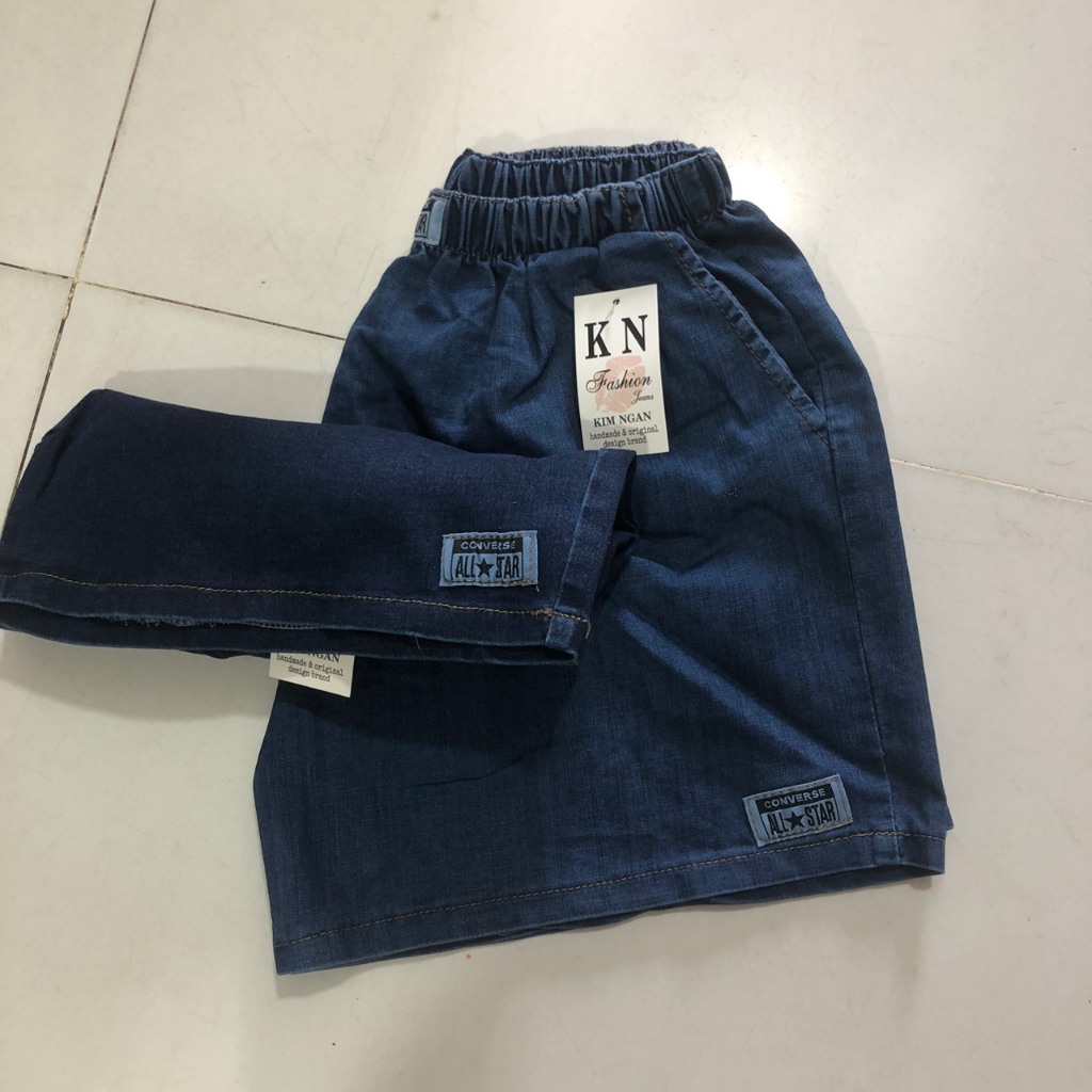 Quần đùi jean nữ lưng thun cao cấp short jean chất vải đẹp từ 35-60kg