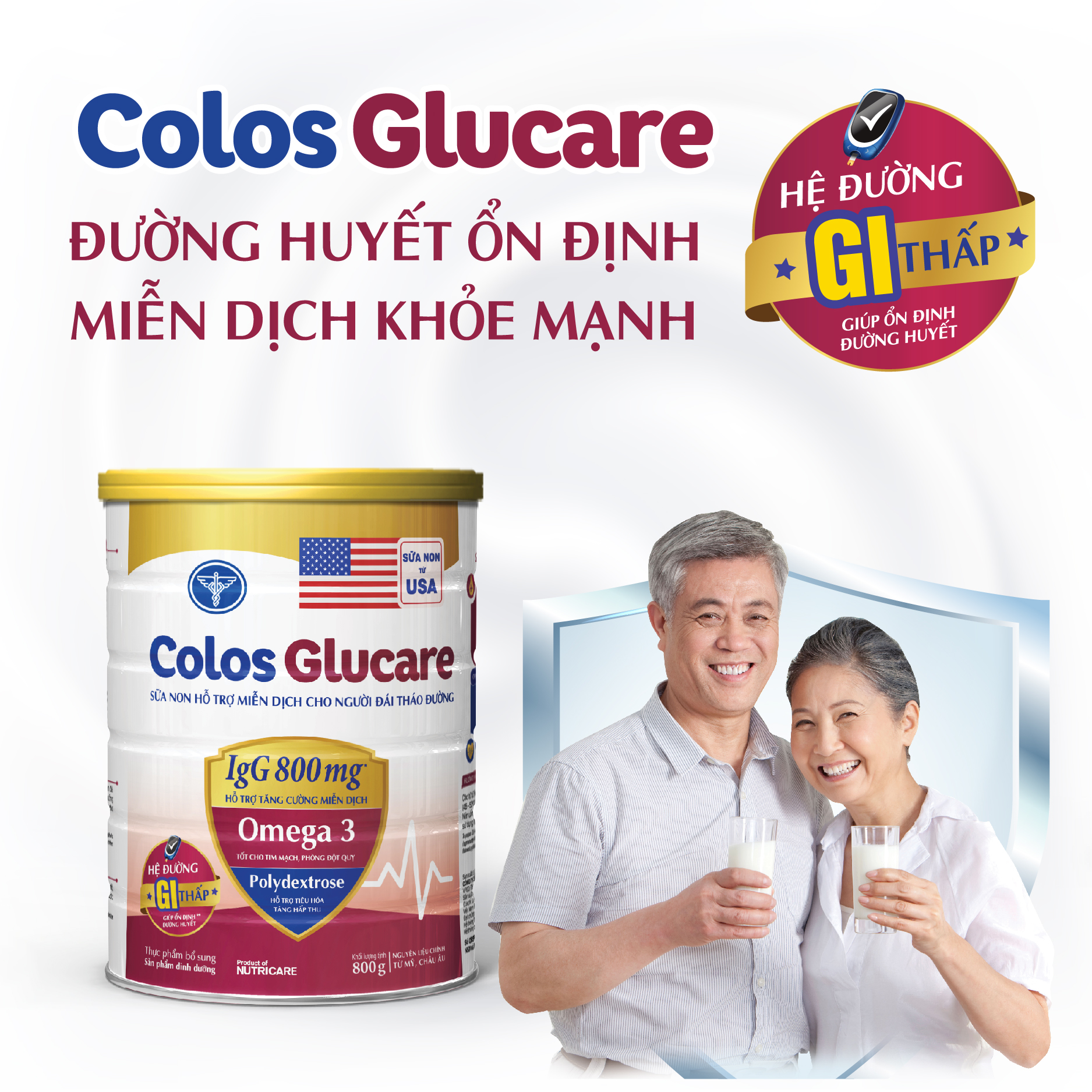 Sữa bột COLOS GLUCARE 800g cho người tiểu đường