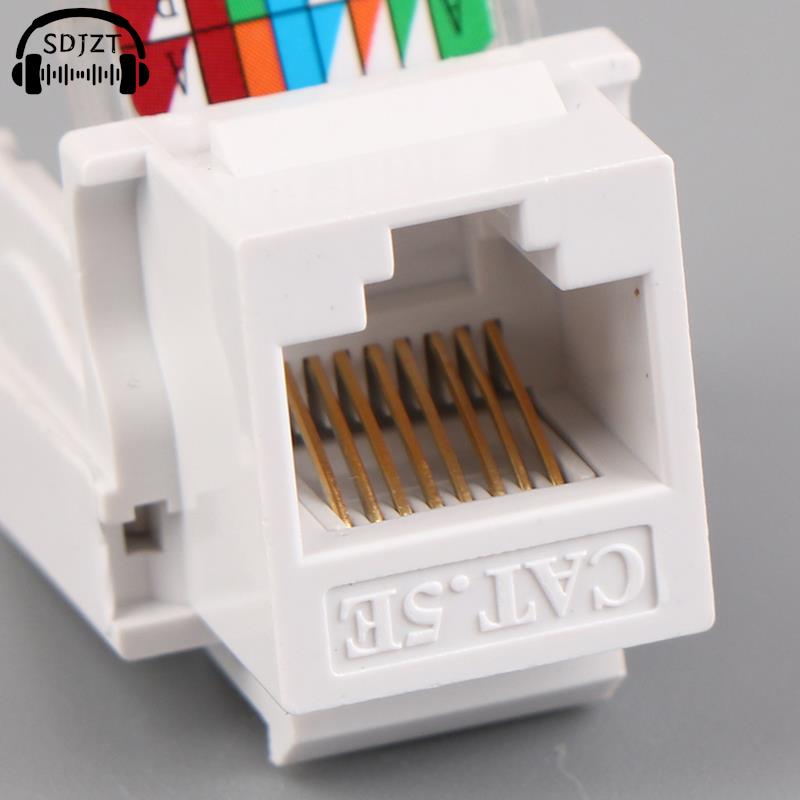 5PCS RJ45 Connector Information Socket Computer Outlet Cable Adapter Jack Tool-Free CAT5E UTP Network Cable Adapter
