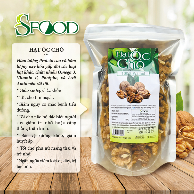 Hạt óc chó sống tách vỏ