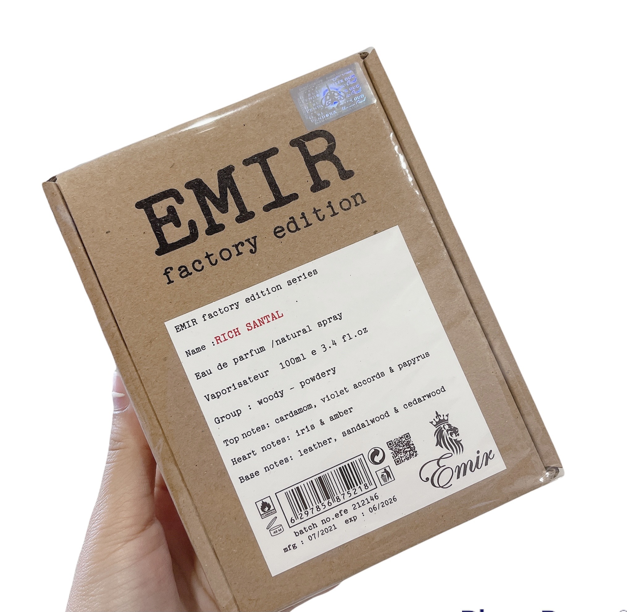 Nước hoa nam nữ Emir Rich Santal 100ml(mùi giống lelabo 33 90%)