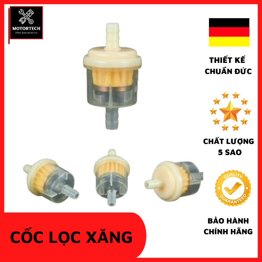 Cốc phễu lọc xăng xe máy motortech hàng zin có nam châm hút cặn nhiên liệu