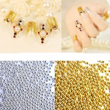[HCM]Hạt tròn trang trí móng 4 kích cỡ.