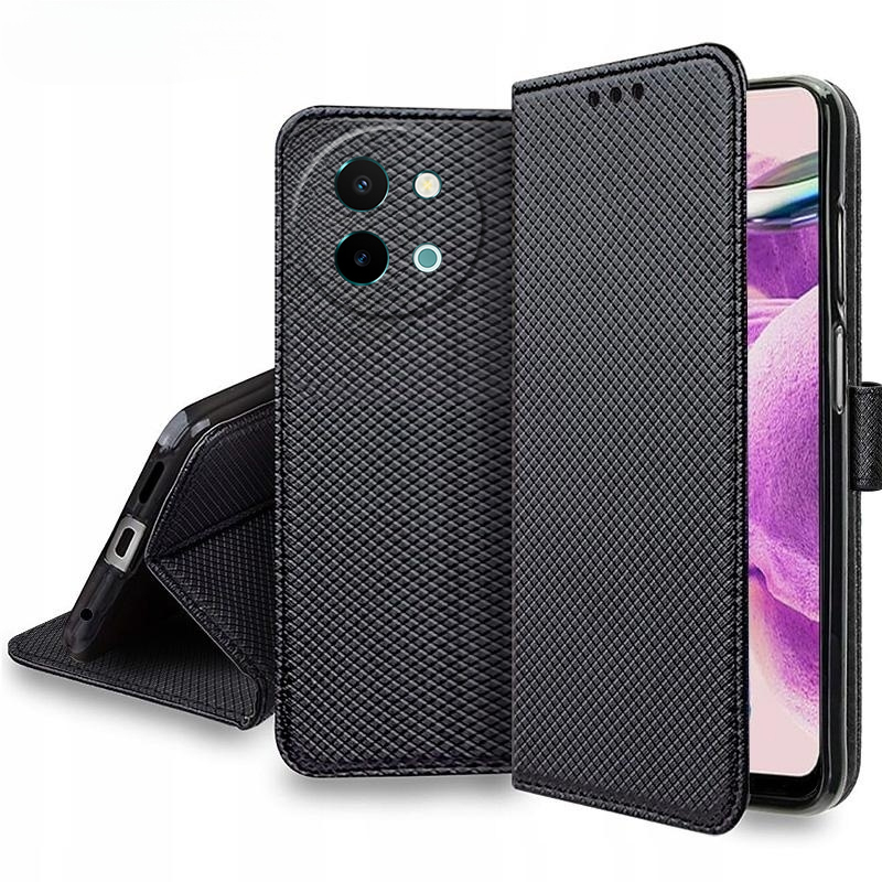 For Vivo Y38 5G Y58 5G Case Diamond Pattern Card Slot Soft Silicone External Leather Support Function Flip Cover Attraction Closure for Vivo Y58 5G Y38 5G Back Cover.
