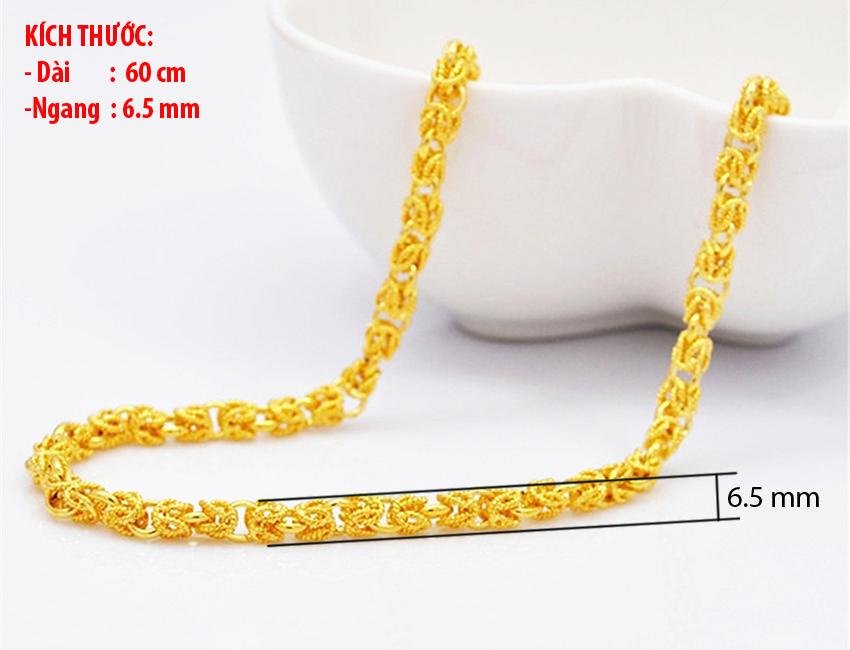 Dây chuyền nam đầu rồng mạ 24K