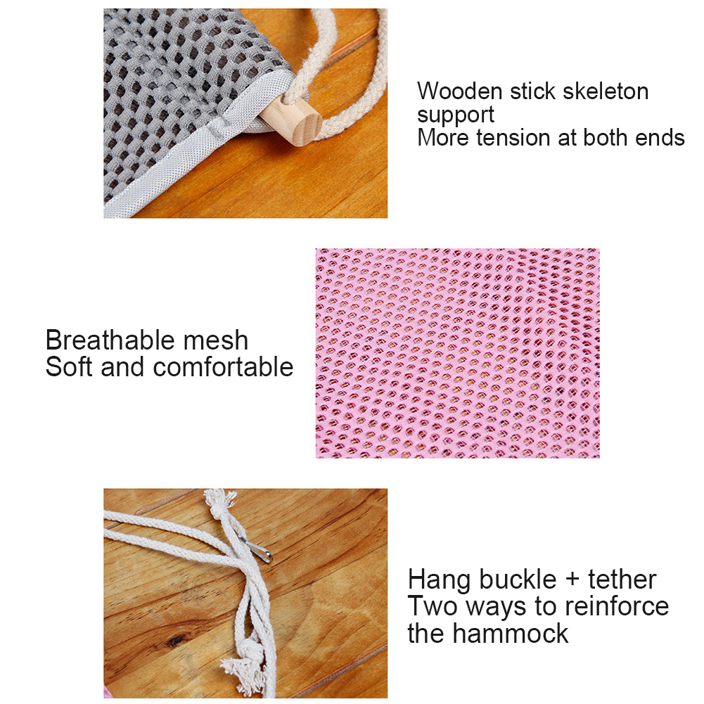 1pc Breathable Comfortable Mesh Pet Hanging Hammock Swing Bed Sleeping Cage House for Cat Kitten