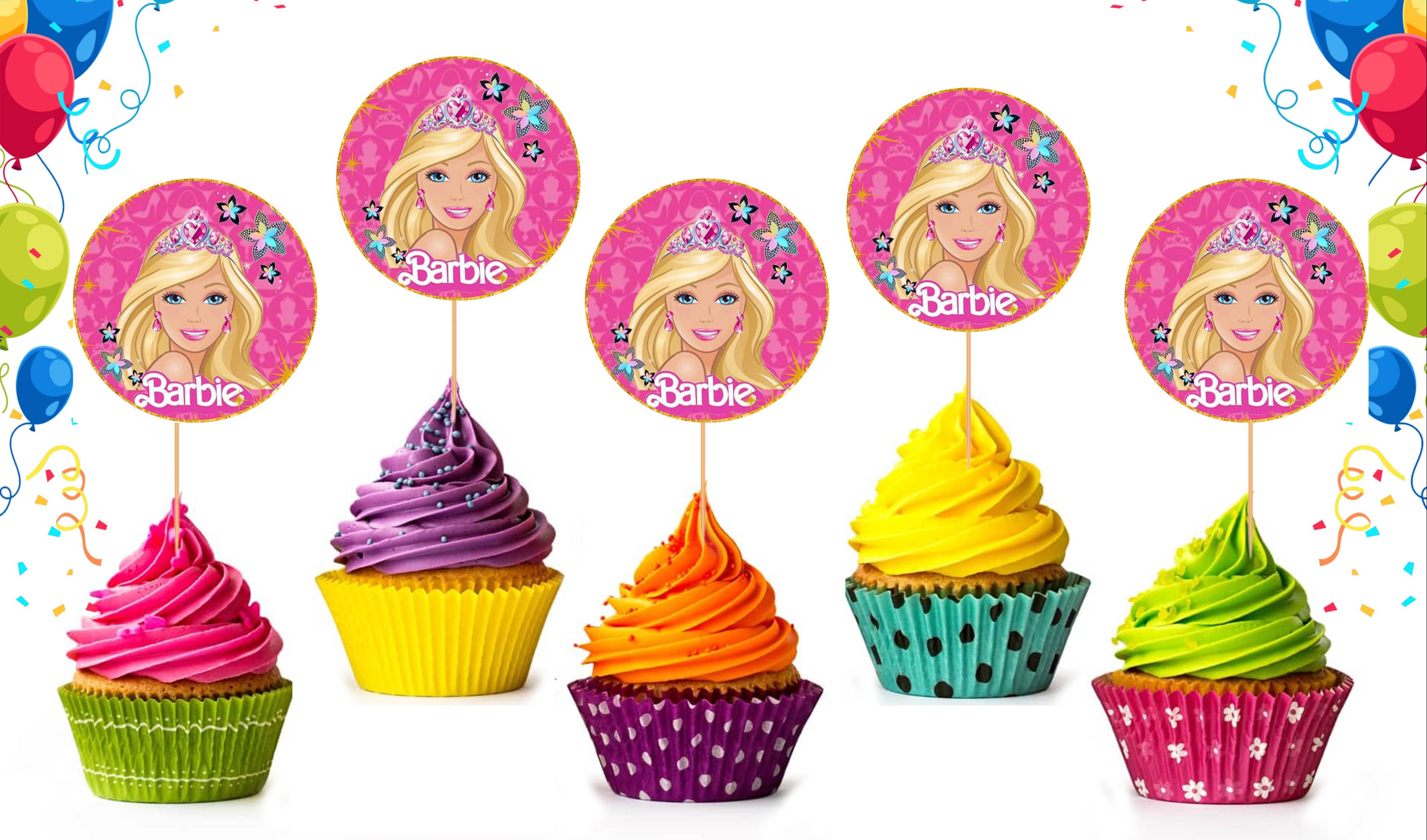 10 Pcs Barbie Cupcake Toppers Lazada Ph