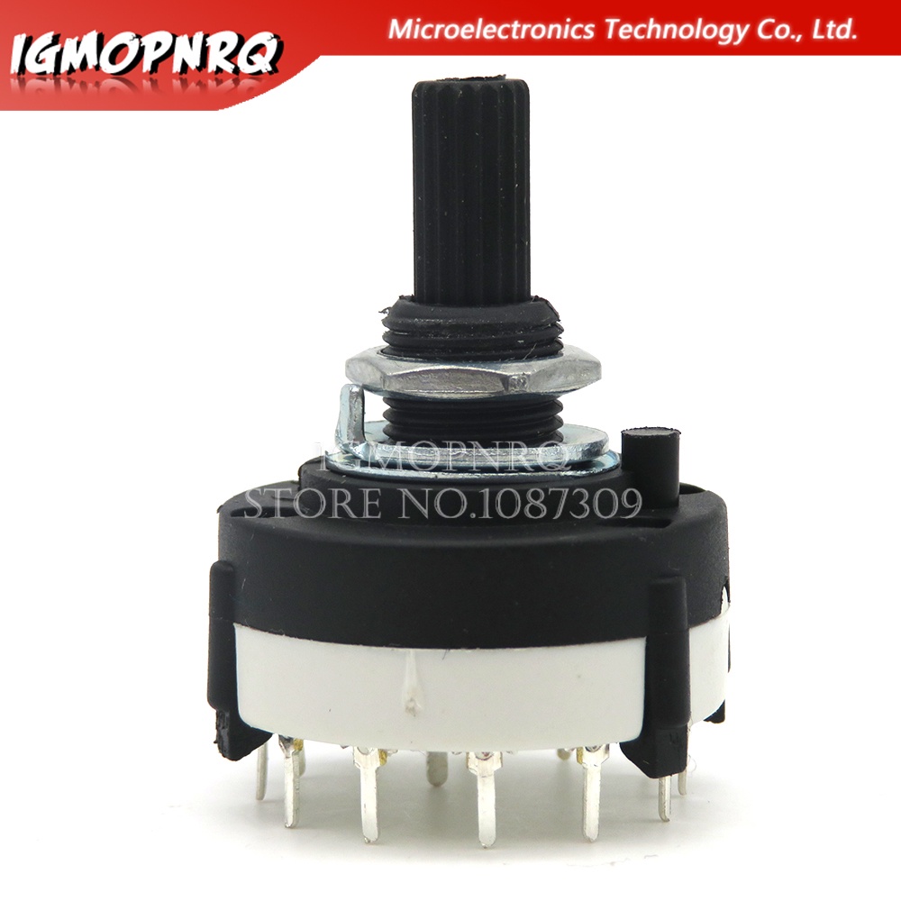 RS16 RS26 Selectable Band Rotary Channel Selector Switch Single Deck Rotary Switch Band Selector 1P12T 2P6T 3P4T 4P3T integrated circuit