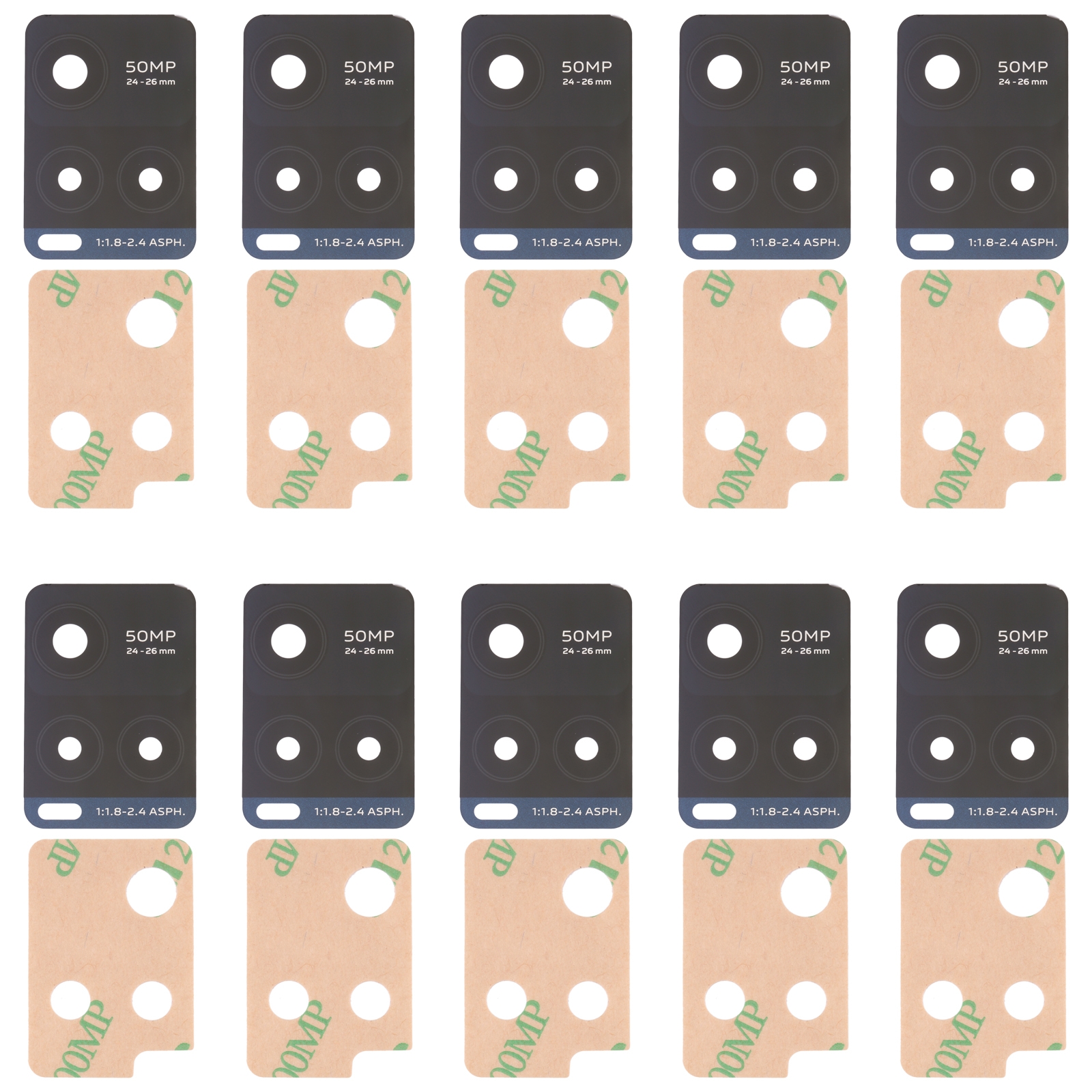 For vivo y21s / y33s / y33t 10pcs back camera lens