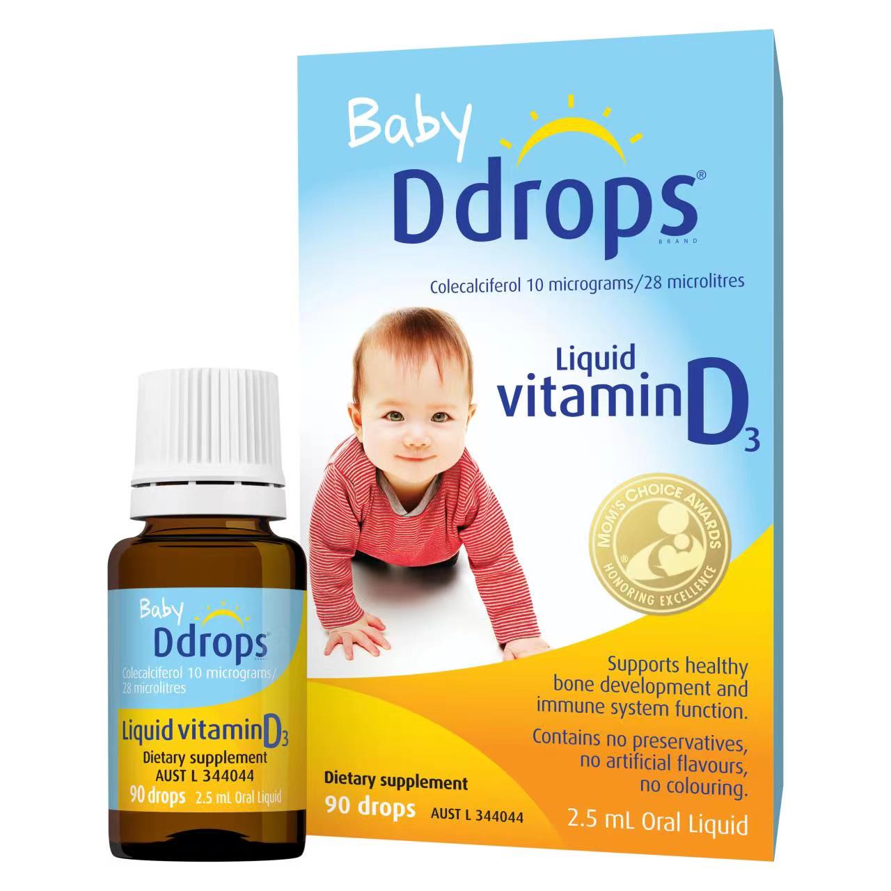 Baby Ddrops Vitamin D3 400IU Cho Bé ( 90 giọt)