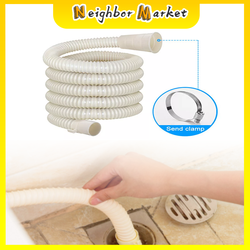【In Stock】Flexible Wash Machine Dishwasher Drain Hose Outlet Water Pipe