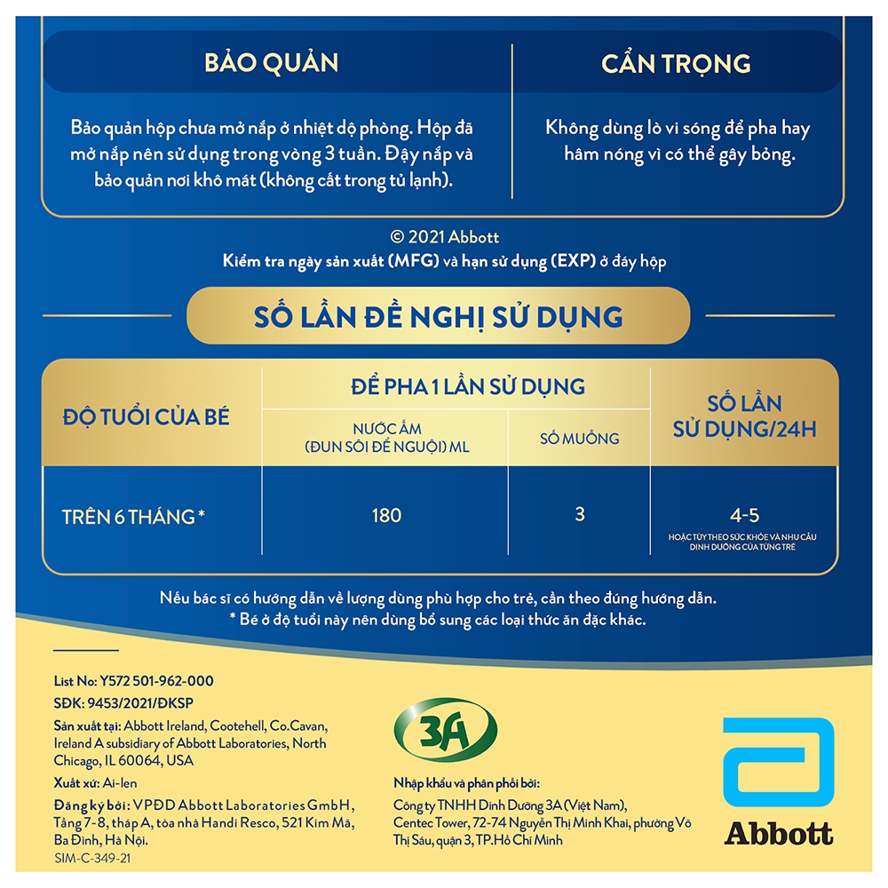 Sữa Similac Số 2 (6-12 tháng) 900g