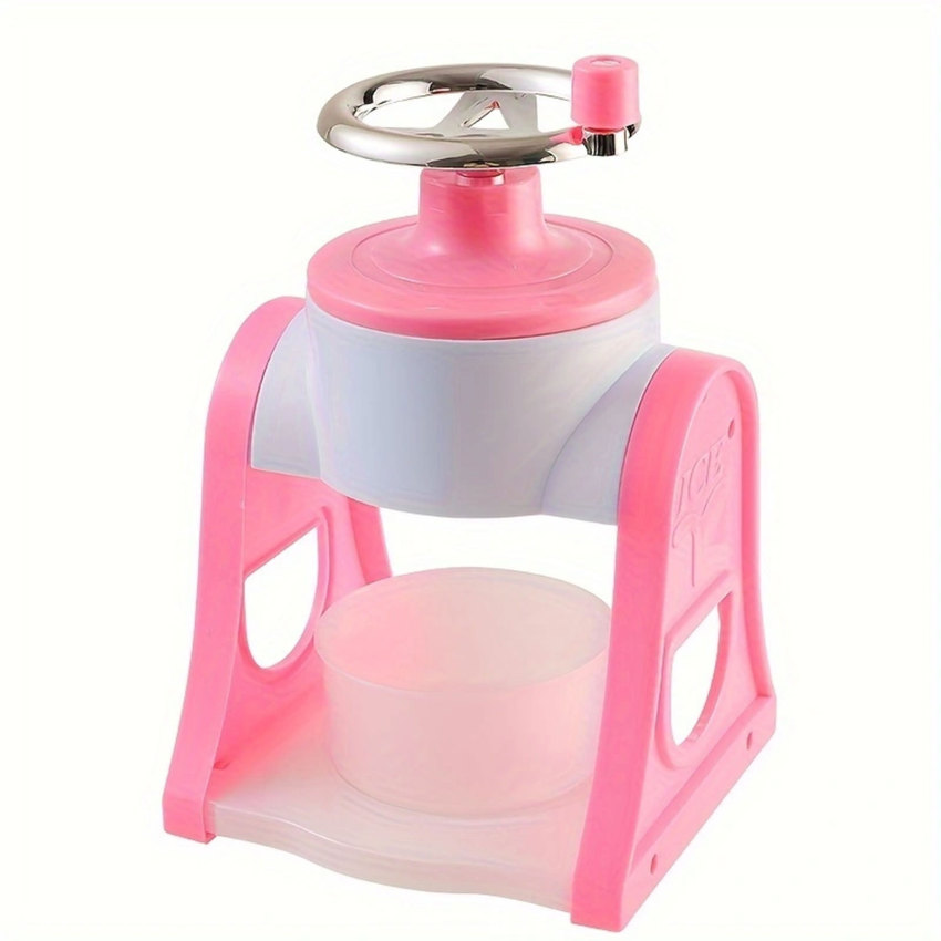 Hand Cranked Ice Crusher, Portable Manual Ice Crusher Shaver, Machine Stainless Steel Blade Shredding Ice Slush Maker Kitchen Tool