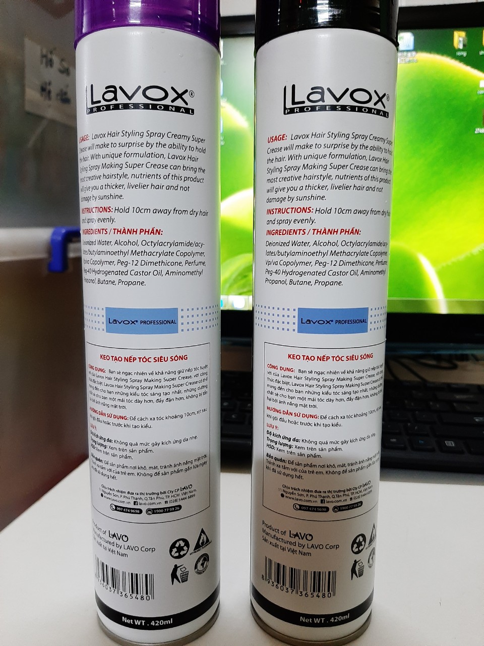 Keo Xịt Tạo Kiểu Tóc (Cứng - Mềm) LAVOX 420ml
