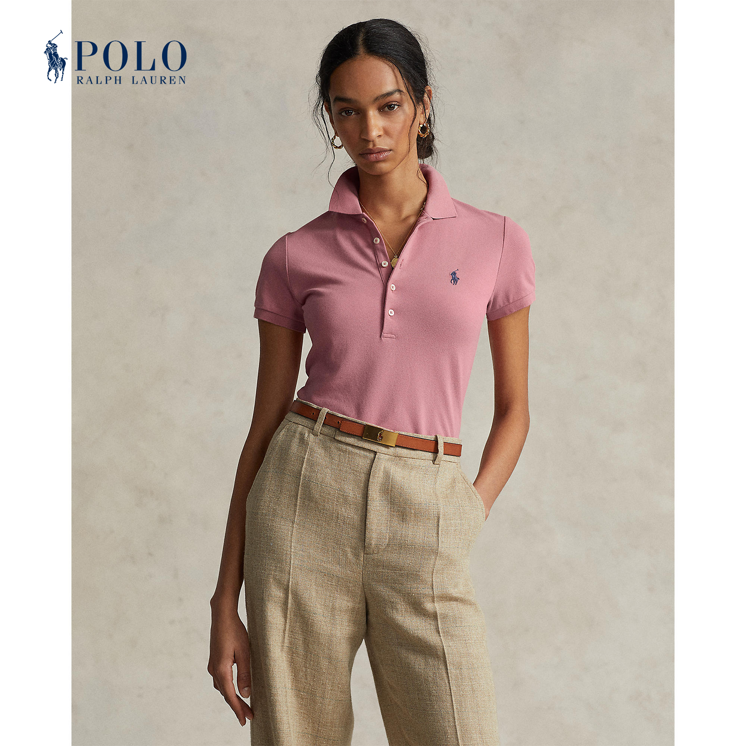 Polo Ralph Lauren logo t-shirt in desert rose