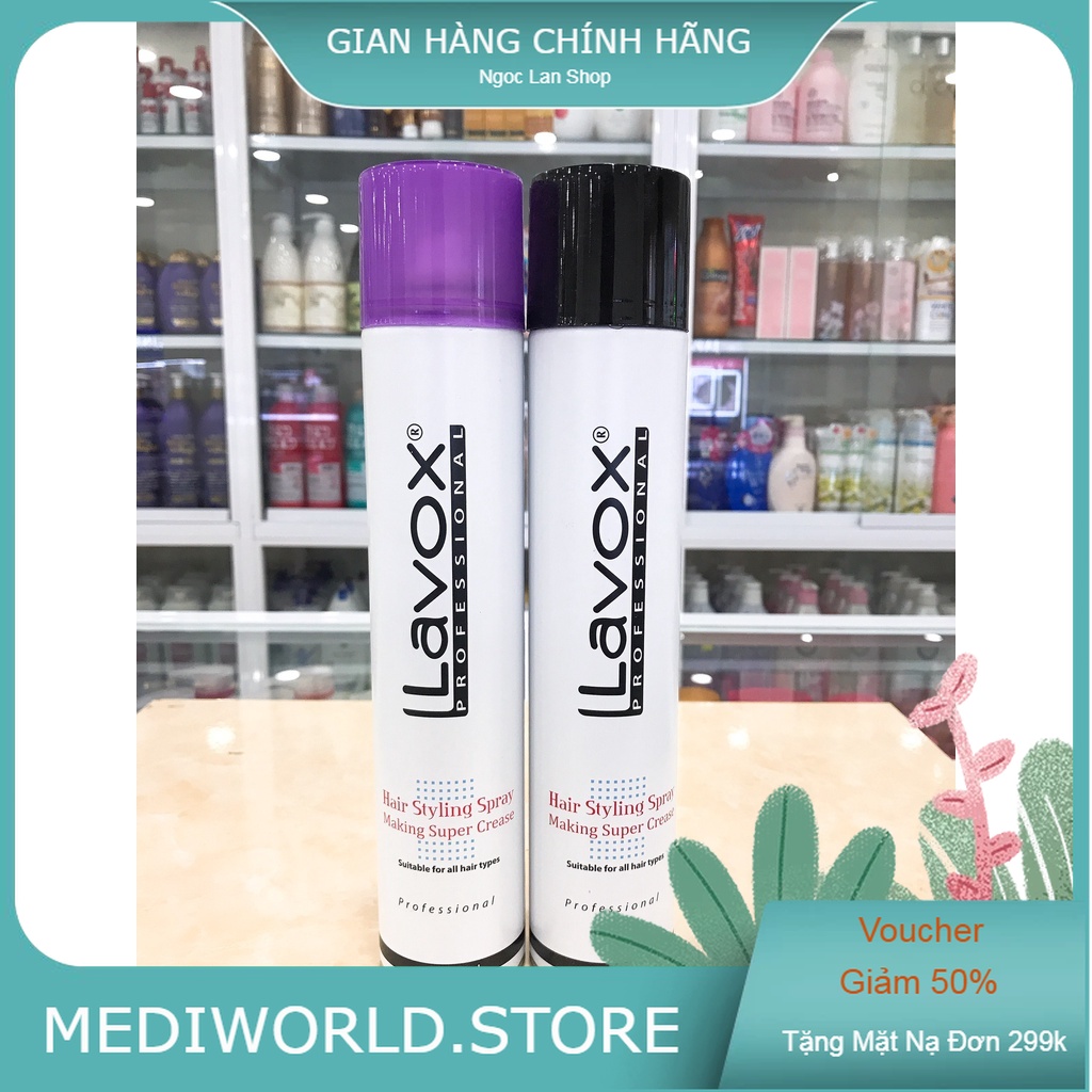 Keo Xịt Tóc Giữ Nếp Cứng và Mềm Lavox 420ml