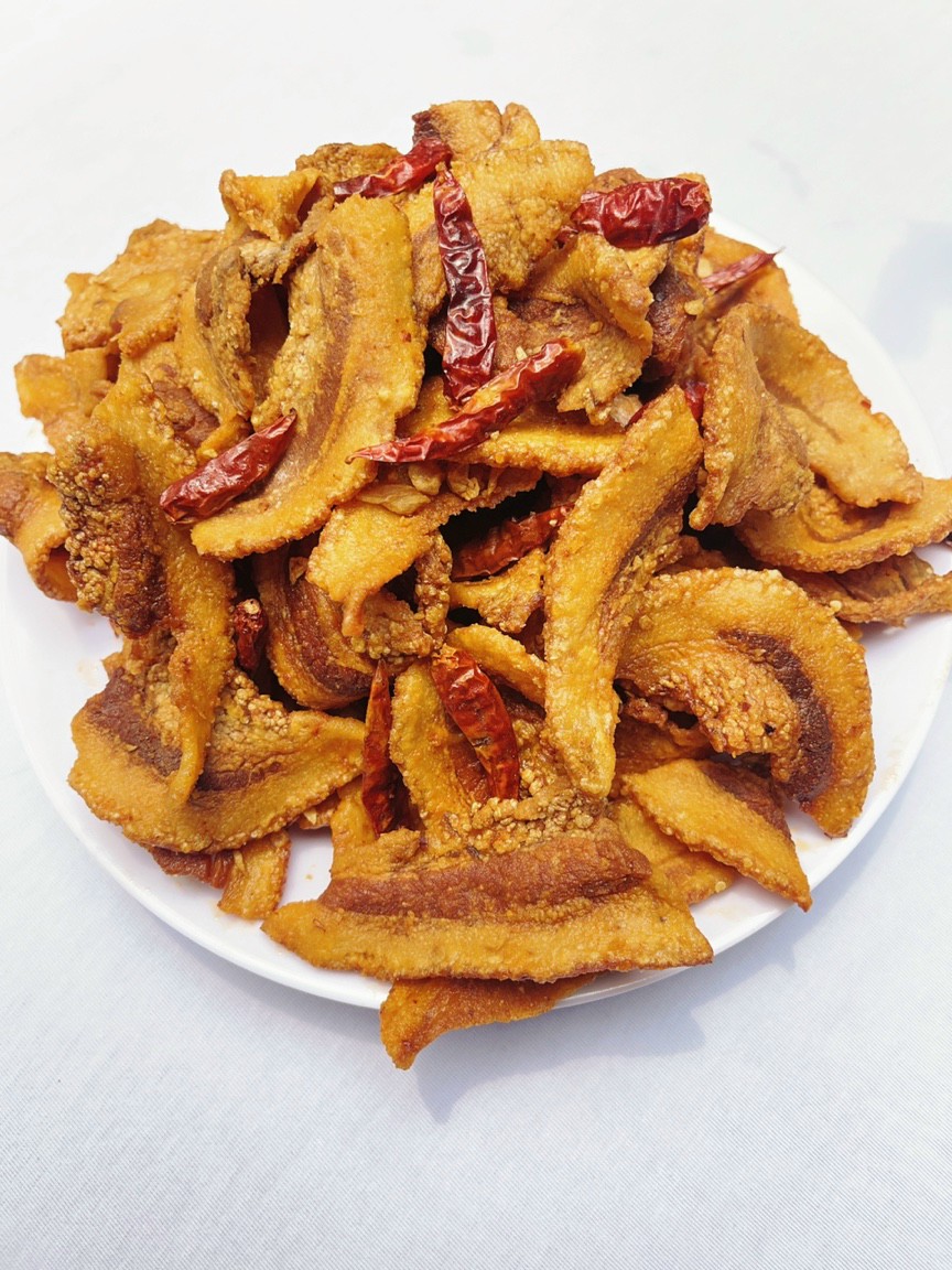 250g ba rọi cháy tỏi siêu ngon giòn rụm - đồ ăn vặt