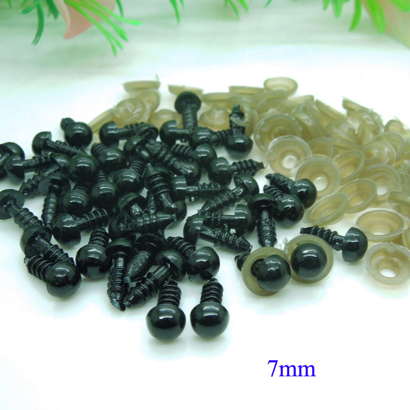 50pcs 10mm 12mm 14mm Plastic Safety Eyes Red/Brown Transparent Colors for  Amigurumi or crochet doll Animal Puppet Making