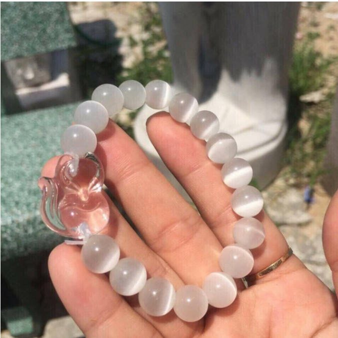 Vòng Tay Hồ Ly Đá Mắt Mèo Opal Cao Cấp