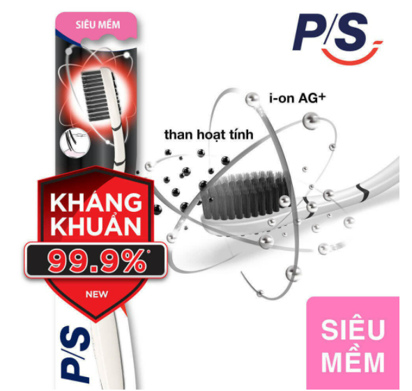 [HCM GIAO 2H]Bàn chải đánh răng P/S than bạc kháng khuẩn 99.9%