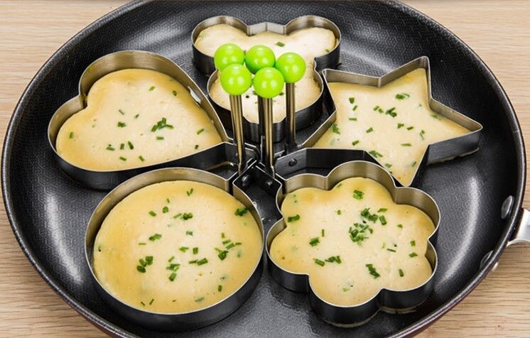 Cooking Kitchen Tools Stainless Steel Fried Egg Shaper Ring Pancake Mould Mold
