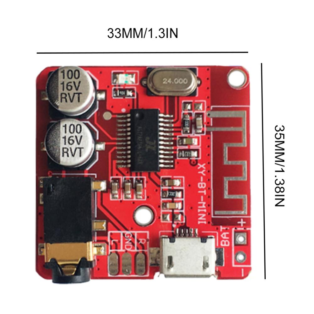 Bluetooth-compatible 5.0 MP3 Lossless Decoder Board DC 3.7-5V Car Stereo Music Amplifier Module Support MICRO USB Dual Channel for DIY