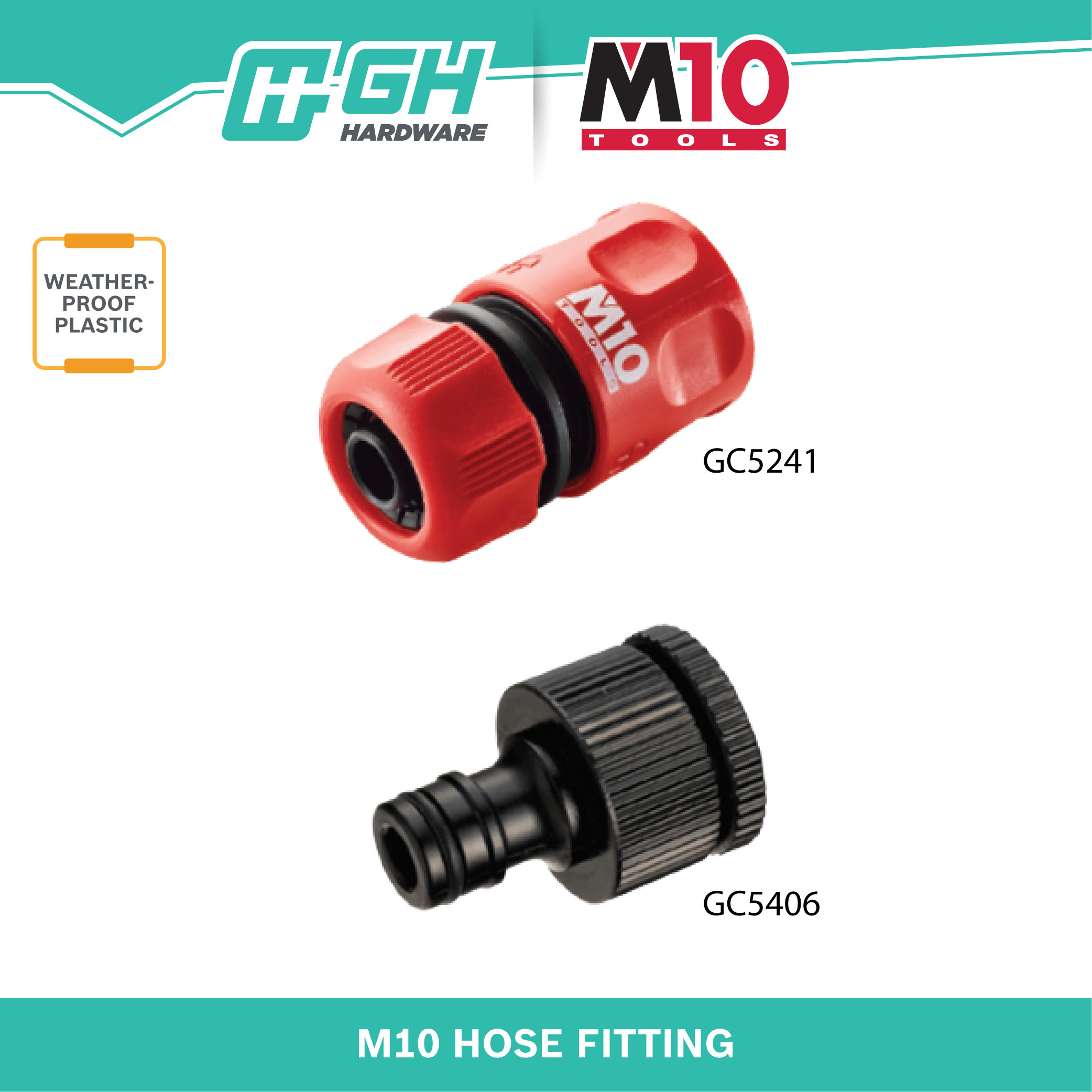 [ GH HARDWARE ] M10 Hose Fittings / Hose Connector / Tap Connector