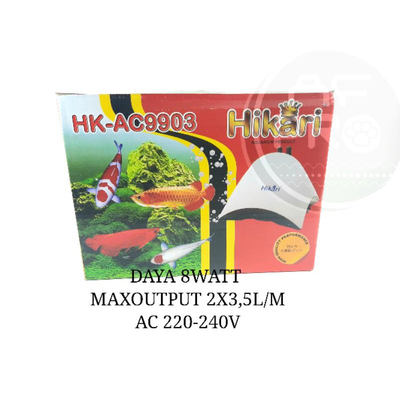 Pompa Udara Airpump aerator HIKARI HK AC 9903 Oksigen udara