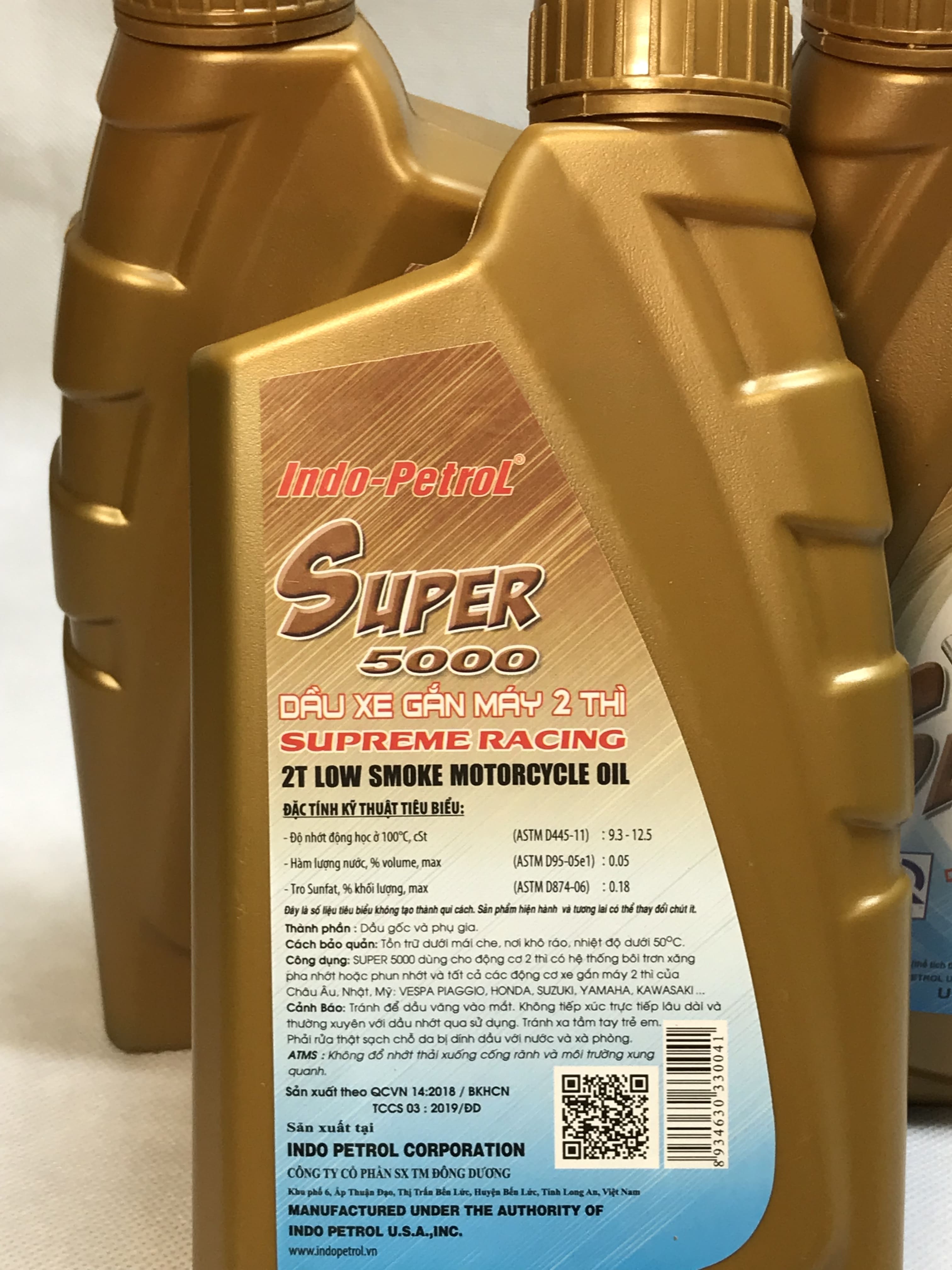 Nhớt 2 thì thơm Indo Petrol Super 5000 2T 1L công nghệ Mỹ